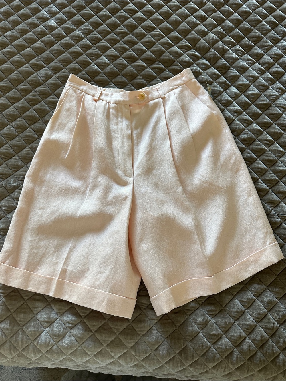 Talbots Light Pink High-Rise Tailored Bermuda Shorts
